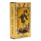 All Seeing Eye Tarot Cards in Blue & Gold Mystical Fortune Telling Set with Guidebook
