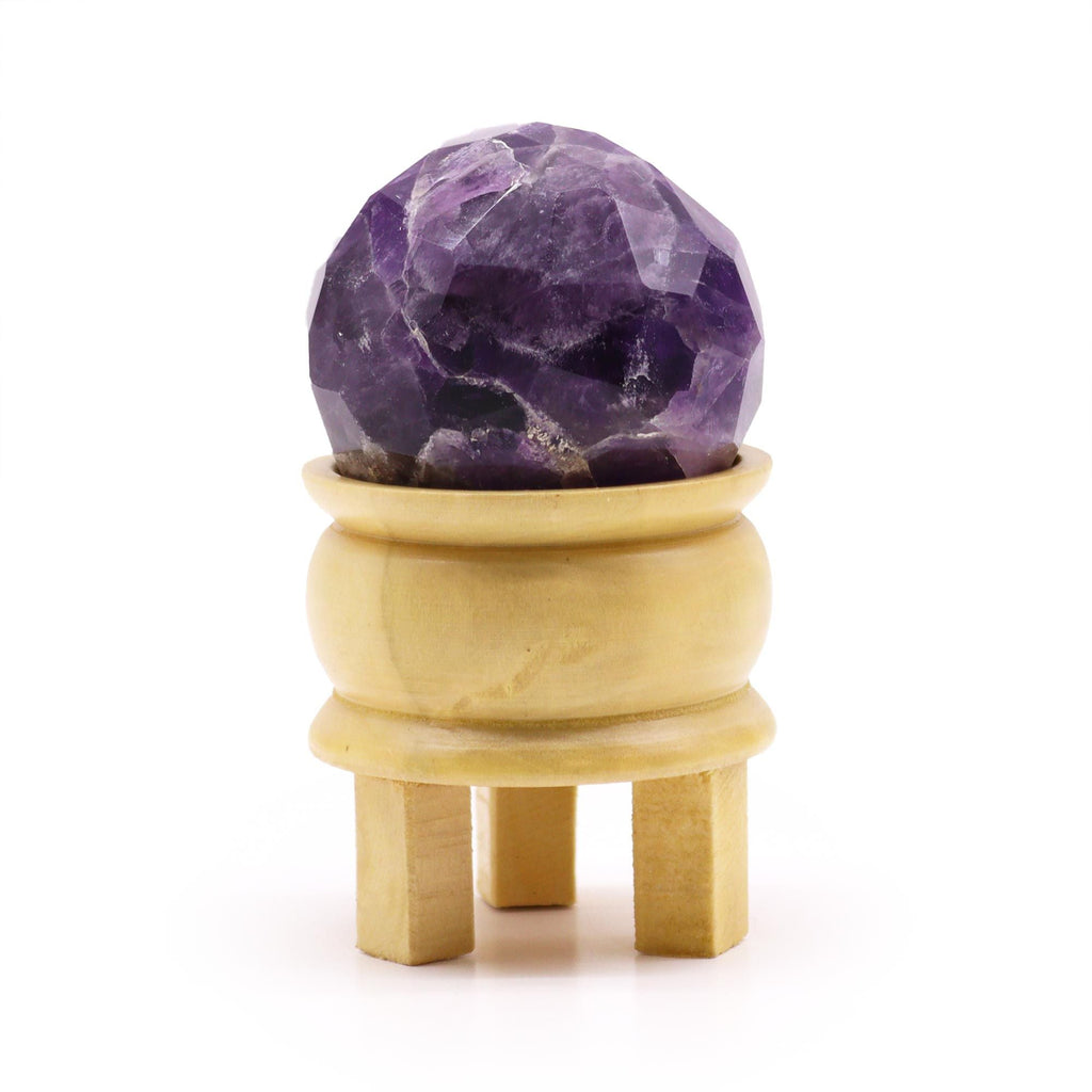 Gemstone Crystal Sphere & Stand - Amethyst