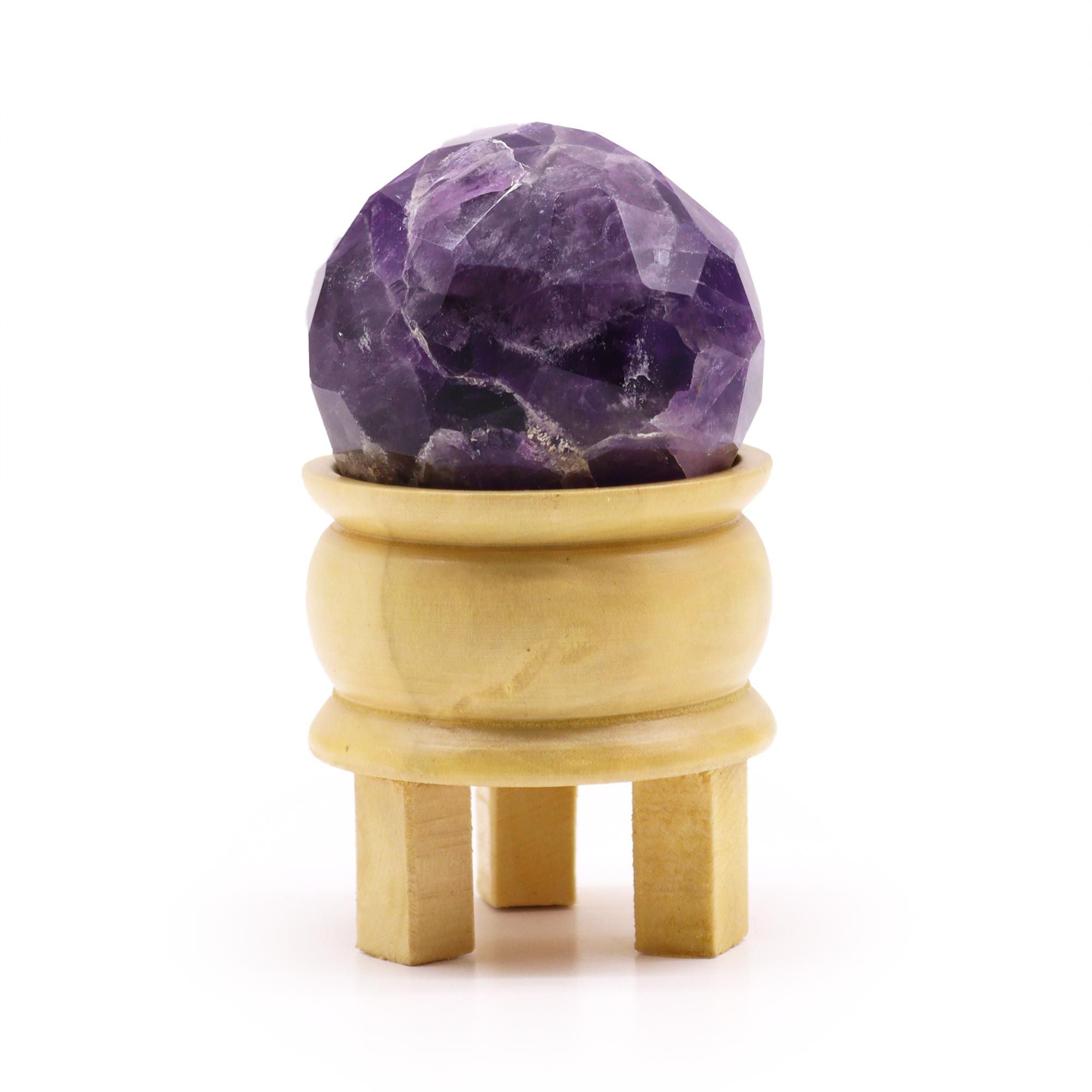 Gemstone Crystal Sphere & Stand - Amethyst