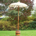 Bali Patio Parasol Garden Umbrella - Natural - 1.5m