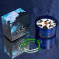 Libra Zodiac Crystal Candle with Gemstone Bracelet