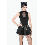 Dark in Love Punk Coffin Mesh Panel Top