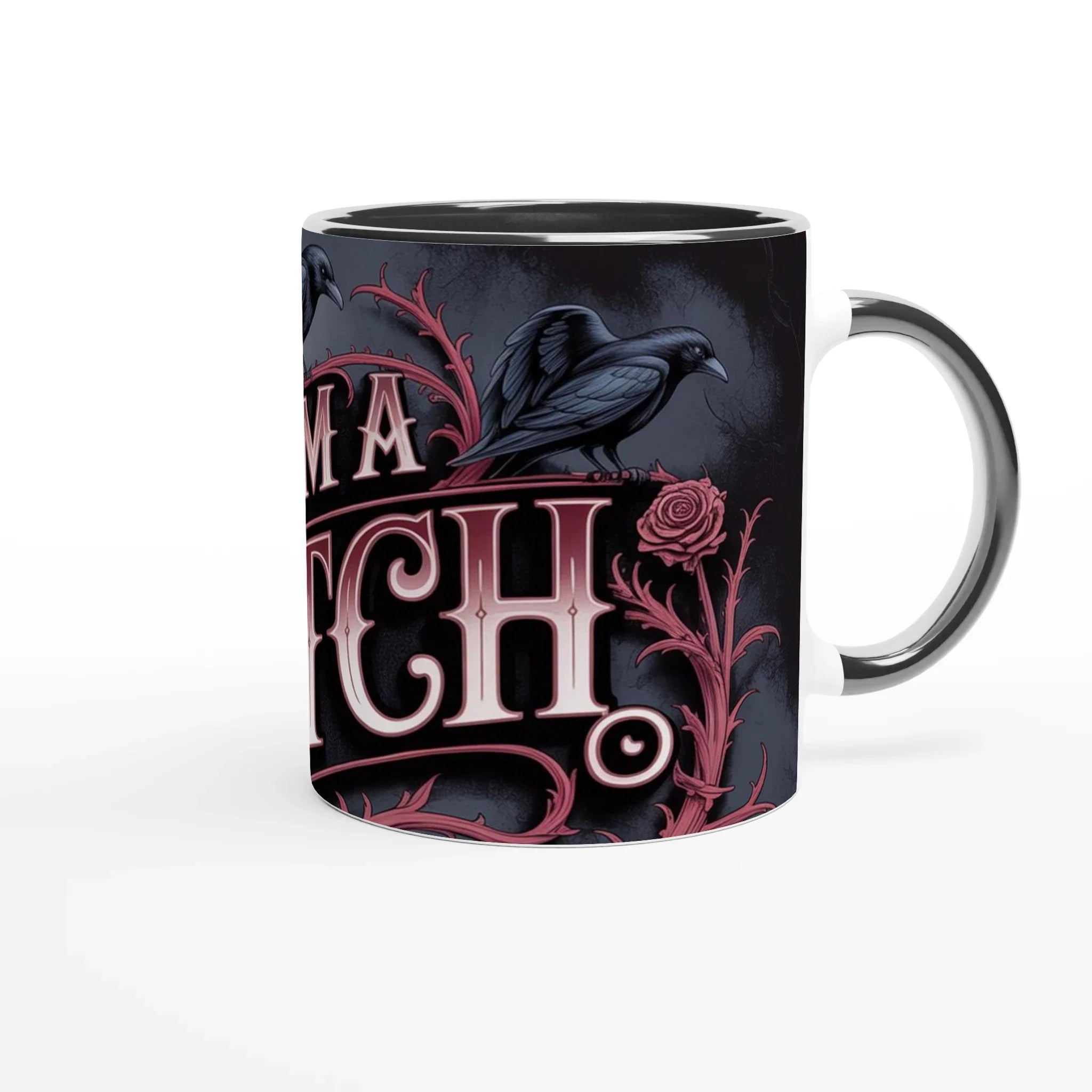 🖤 Gothic Witch’s Ceramic Mug – 11oz Black Magic Coffee Cup ☕✨ | Witchy Gift for Spellcasters & Gothic Lovers