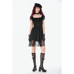 Dark in Love Black Gothic Sweet Bow Lace Lolita Dress