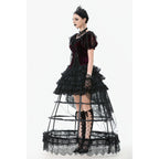 Dark in Love Isolde Velvet & Lace Puff Sleeve Bolero