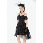 Dark in Love Romantic Gothic Lace Layered High-Low Dress