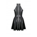 Dark in Love Harness Chain Faux Leather Mini Dress