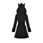 Dark in Love Cat-Ear Faux Fur Trim Gothic Coat
