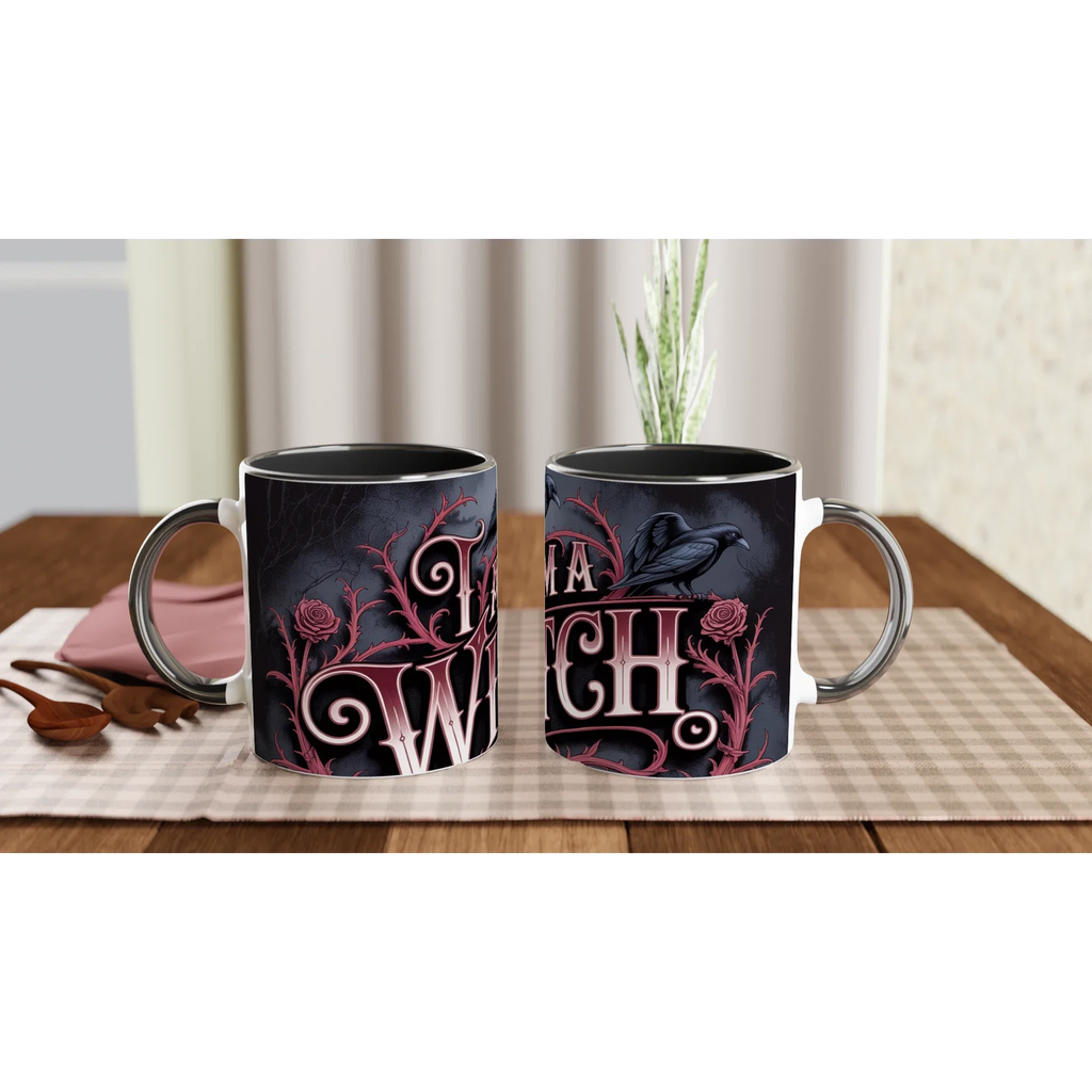 🖤 Gothic Witch’s Ceramic Mug – 11oz Black Magic Coffee Cup ☕✨ | Witchy Gift for Spellcasters & Gothic Lovers