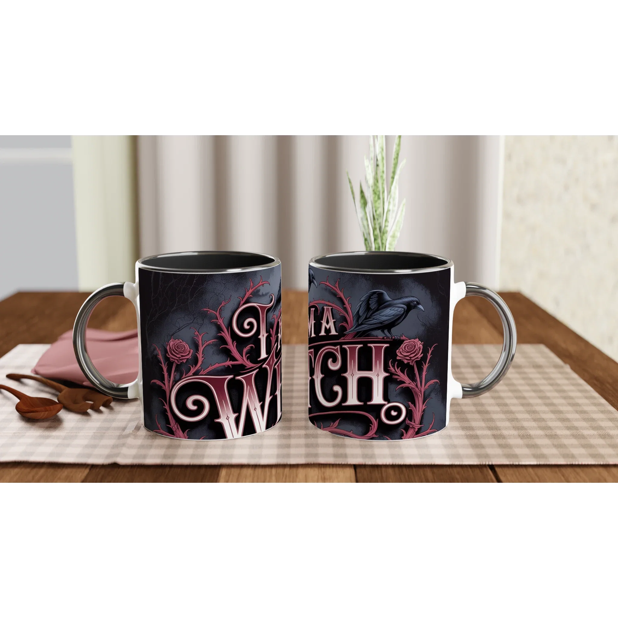 🖤 Gothic Witch’s Ceramic Mug – 11oz Black Magic Coffee Cup ☕✨ | Witchy Gift for Spellcasters & Gothic Lovers