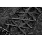 Dark in Love Seraphina Ruched Lace Goth Blouse in Black