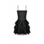 Dark in Love Crimson Shadow Layered Lace Cake Dress
