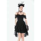 Dark in Love Romantic Gothic Lace Layered High-Low Dress