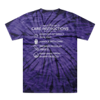 Care Instructions | White Print Tonal Spider Tie-Dye T-Shirt