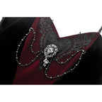 Dark in Love Morrigan Velvet & Lace Chain-Detail Top