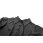 Dark in Love Viktoria Lace Ruffle Gothic Blouse in Black