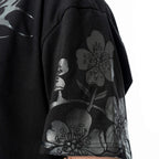 Chemical Black Ceil Crop Top – Ladies Black Gothic Cotton Crop Tee