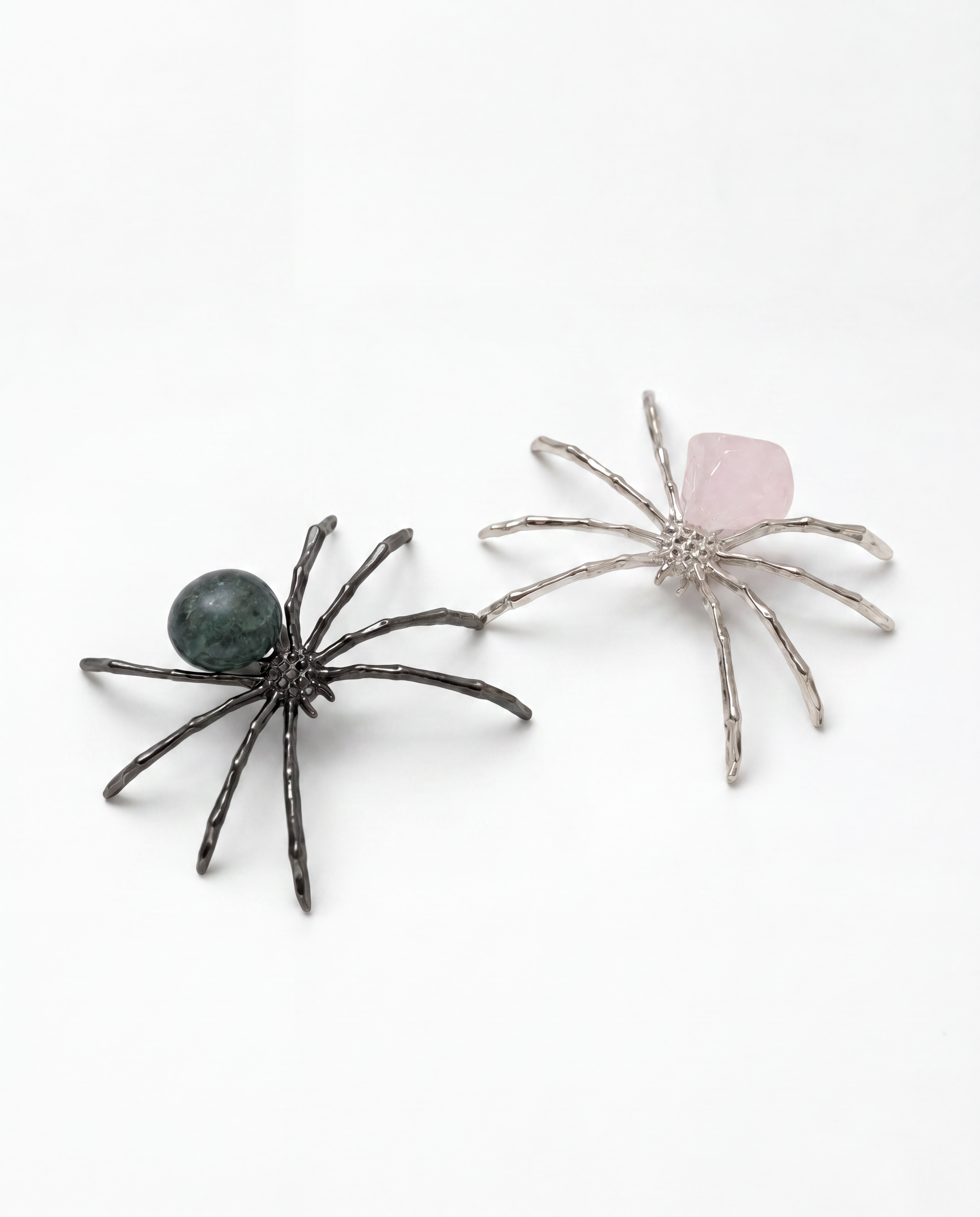 Crystal Tumblestone Spider – Moss Agate