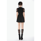 Dark in Love Dark Lace-Framed Silhouette Dress