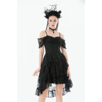 Dark in Love Romantic Gothic Lace Layered High-Low Dress