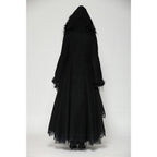 Dark in Love Eira Lace and Faux Fur Trimmed Hooded Coat - Size UK 10 Left Only!