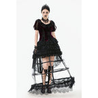 Dark in Love Isolde Velvet & Lace Puff Sleeve Bolero