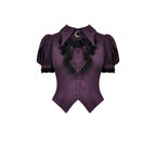 Dark In Love Druantia Puff Sleeve Blouse - Deep Purple