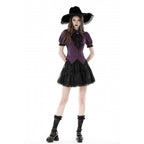 Dark In Love Druantia Puff Sleeve Blouse - Deep Purple