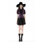 Dark In Love Druantia Puff Sleeve Blouse - Deep Purple