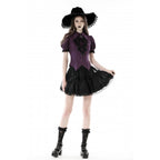 Dark In Love Druantia Puff Sleeve Blouse - Deep Purple