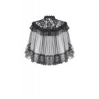 Dark in Love Morwenna Gothic Lace Ruffle Capelet