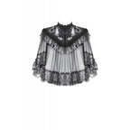 Dark in Love Morwenna Gothic Lace Ruffle Capelet