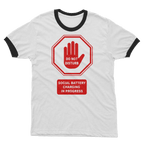 Do Not Disturb - Red Print Adult Ringer T-Shirt