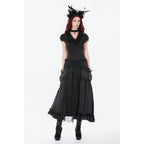 Dark in Love Belladonna Floor-Length Goth Skirt