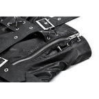 Dark in Love Vespera One-Shoulder Spiked Faux Leather Corset Top