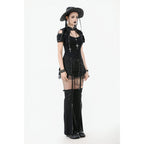Dark in Love Seraphine Lace Off-Shoulder Goth Top in Black