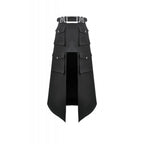 Dark in Love Punk Layered Pocket Cutout Belted Long Skirt