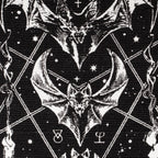 Bat Moon Phase Rug Gothic Cotton Wall Floor Decor
