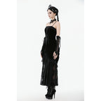 Dark in Love Vampiress Royal Velvet and Lace Maxi Dress