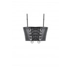 Dark in Love Ravena Buckled Faux Leather Corset Top