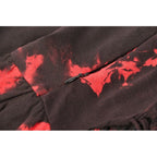 Dark in Love Red-Black Tie Dye Punk Dress