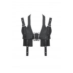 Dark in Love Evangeline Buckled Utility Crop Top in Black