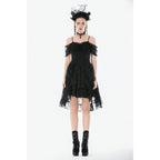 Dark in Love Romantic Gothic Lace Layered High-Low Dress