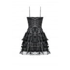 Dark in Love Morwenna Bat Mesh Layered Goth Mini Dress