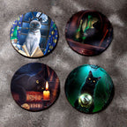 Gothic Gifts Lisa Parker Magic Cats Set Of 4 Cork Coasters