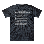 Care Instructions | White Print Tonal Spider Tie-Dye T-Shirt