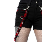 Heartless Honora Shorts for Ladies in Black and Red Check