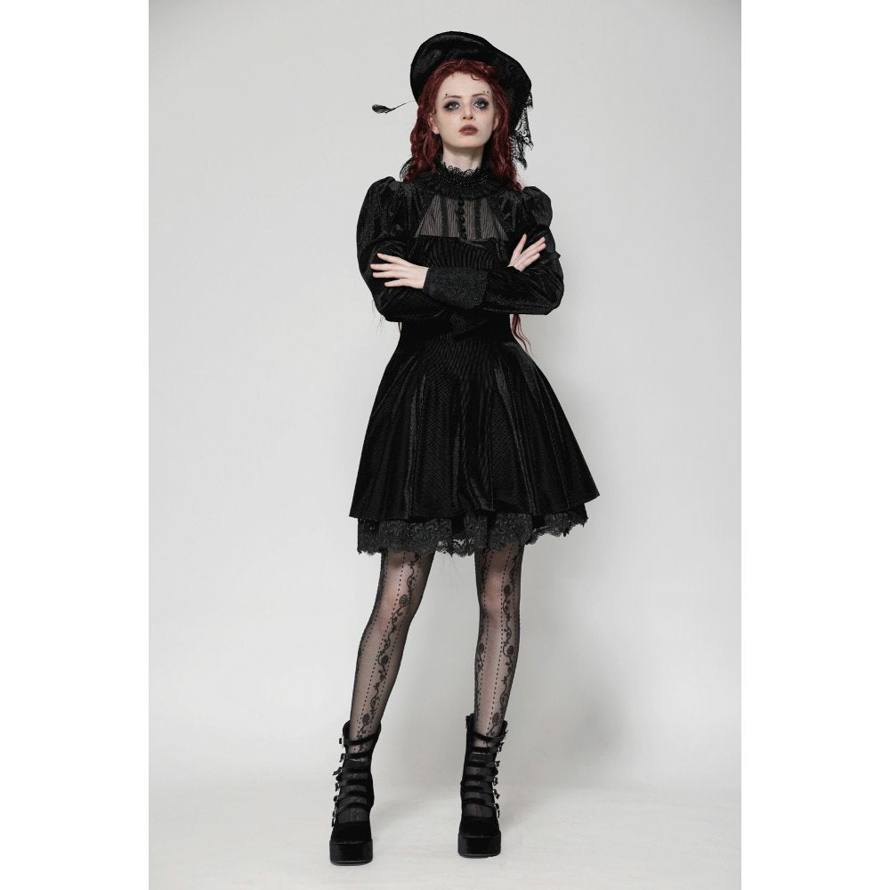 Dark in Love Inez Dark Elegant Velvet Lace Gown