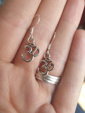 Ohm Meditation Yoga Symbol Dangly Charm Earrings In Gift Bag, Spiritual Gifts