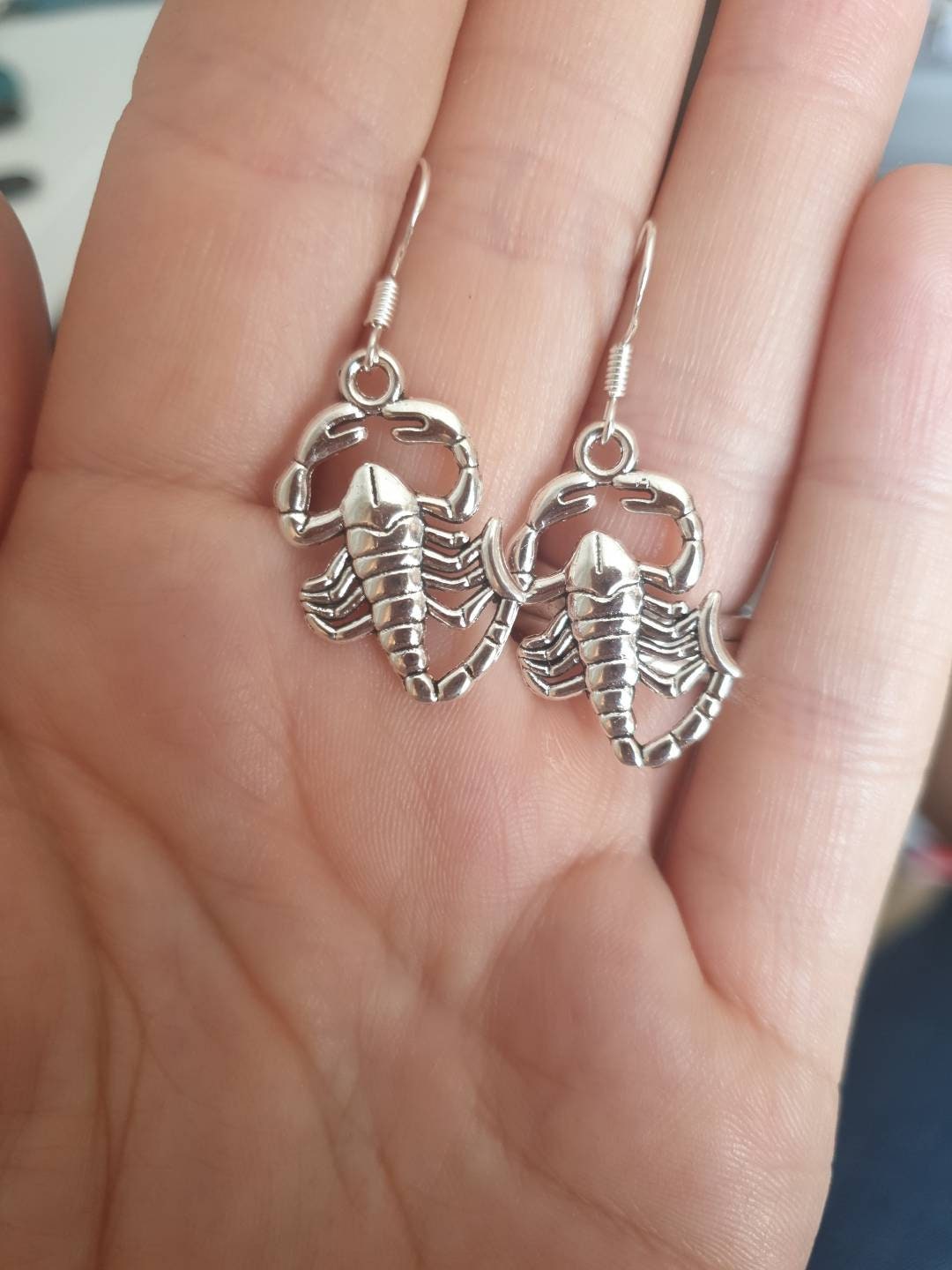 Lobster Scorpion Dangly Charm Earrings In Gift Bag, Zodiac Symbol, Ocean Lover, Quirky Gifts